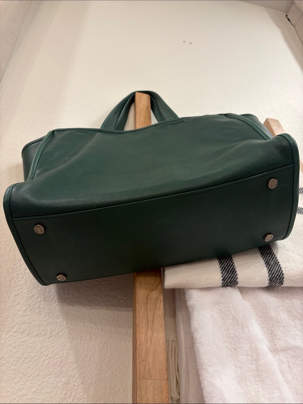 TELFAR Large Carry Bag - Forest - 100% cow hide - Authentic - pebble leather - Picture 17 of 17